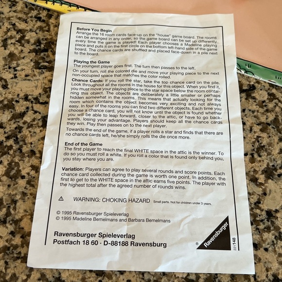 Madeline’s House Board Game - Picture 6 of 10